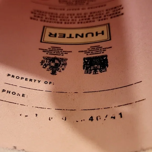 Hunter Pink Rock Tall Tartan Rain Boots Size 9 40/41 - Picture 6 of 9